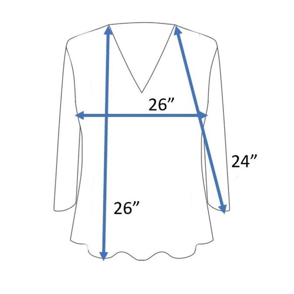 Ruby Rd Aqua/Green/White Geometric Embellished Notch Neck Top - 2X - Picture 8 of 8